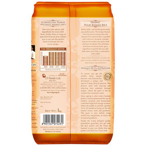 Daawat Basmati Rice - Pulav, 1 kg Pouch